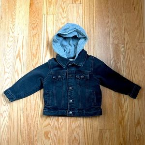 Size 3T toddler boys dark gray denim jacket, Old Navy brand